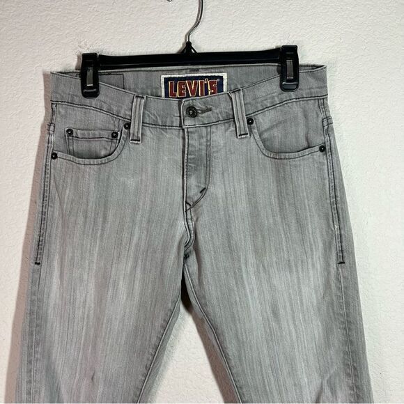Levi's 511 Gray Cuffed Distress Skinny Jeans Men’s Size W30 x L32 - Picture 2 of 7